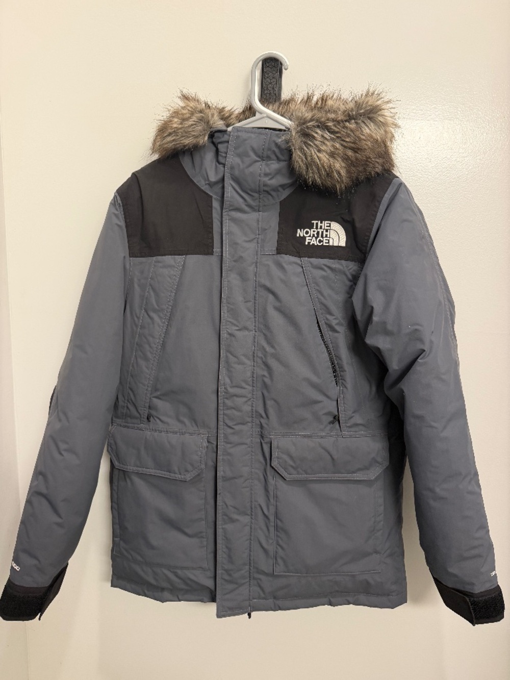 The North Face Men’s McMurdo Down Parka Gray Black Faux Fur Hood
